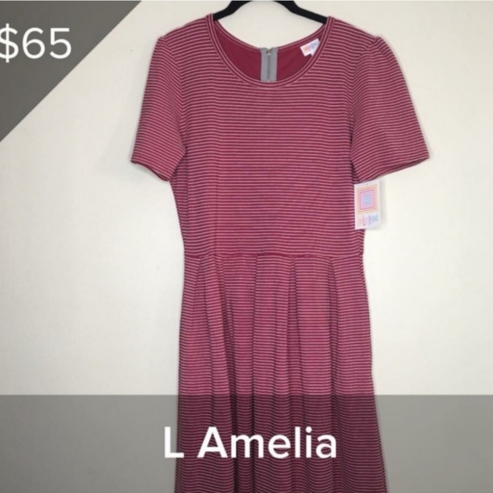 Lularoe Amelia Pinstripe Dress